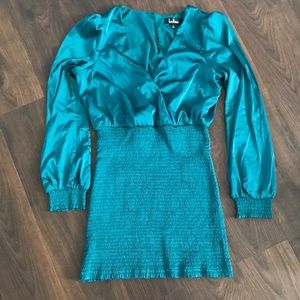 Lulus Silk Turquoise Dress 👗